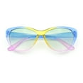 thumbnail image 1 of Girls Tie Dye Hippie Color Classic Cat Eye Sunglasses Yellow Blue - Green, 1 of 7