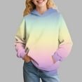 thumbnail image 1 of Girls Tie Dye Sweatshirts Loose Casual Hoodies Long Sleeve Pullover Hooded Tops With Pockets Multicolor 11-12 Years, 1 of 6