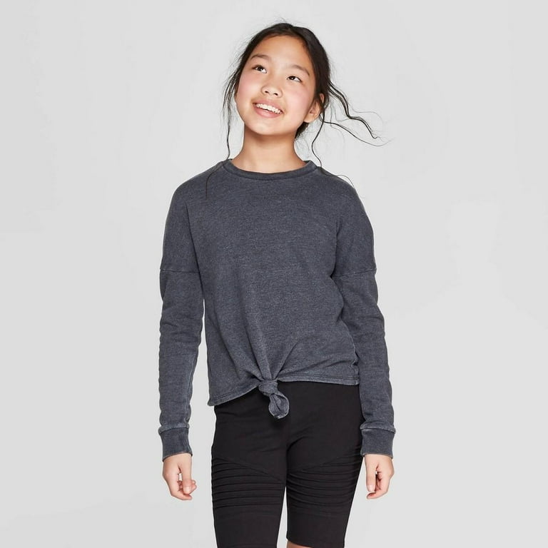 Tie front sweatshirt sale