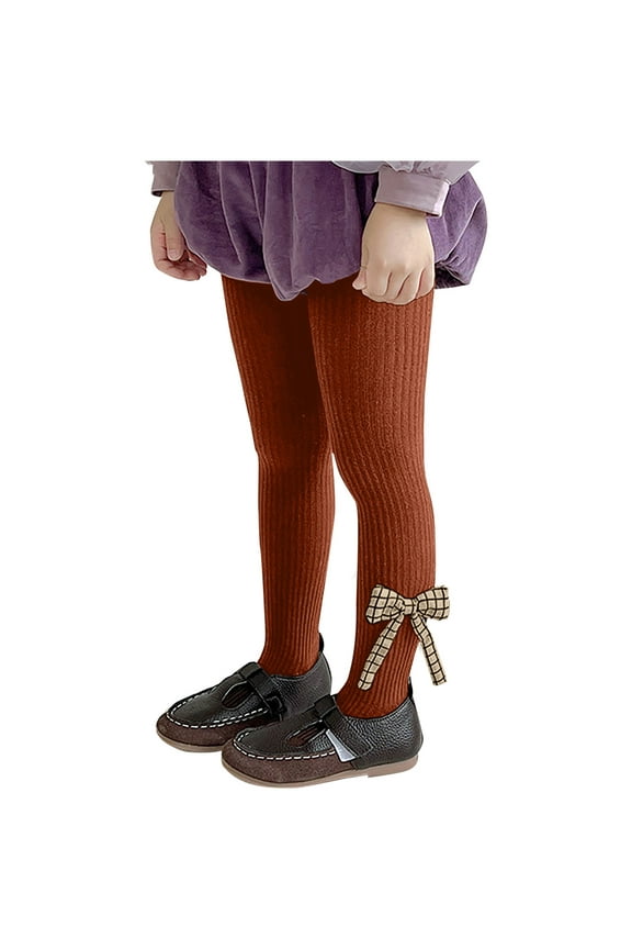 Girls Tights Baby Toddler Cable Knit Cotton Footed Leggings Stocking Pants 1-12 Years