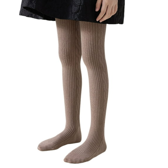 Girls Tights Toddler Cable Knit Cotton Footed Seamless Dance Ballet Baby Girl's Leggings for 1-12 Years