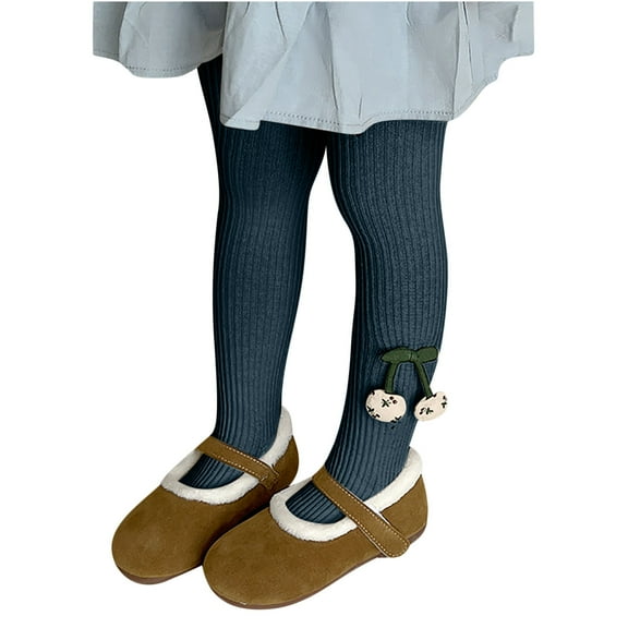 Girls Tights Toddler Seamless Leggings Pantyhose Cotton Cable Knit Pants Stockings for Girls 2-12 Years