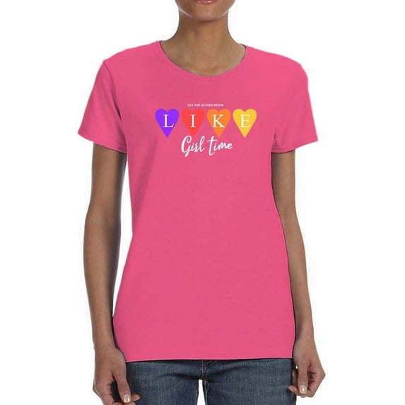 Girls Time Candy Hearts Shaped T-Shirt Women -Image by Shutterstock, Female 3X-Large