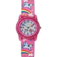 thumbnail image 1 of Girls Time Machines Pink/Rainbows & Unicorns Watch, Elastic Fabric Strap, 1 of 4