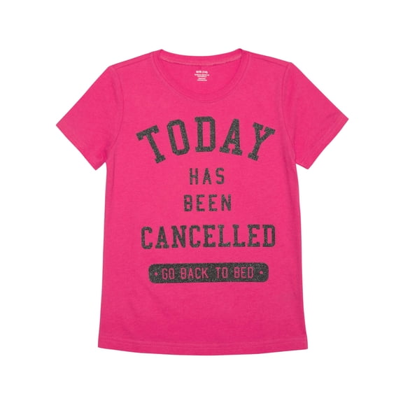 Girls' "Today Has Been Cancelled" Graphic T-Shirt