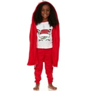FREESTYLE REVOLUTION Girls & Toddler 3-Piece Pajama Set – Long Sleeve Top, Pant, and Bonus Robe, Kids Pajama Shirt with Bathrobe, Sizes 2-12 Years-Belive