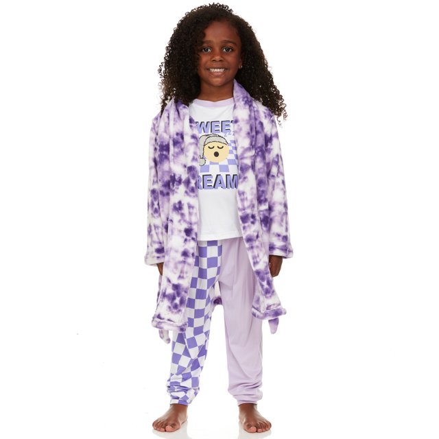 Girls & Toddler 3Piece Pajama Set Long Sleeve Top, Pant, and Bonus