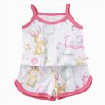 thumbnail image 1 of Girls Toddler Baby Summer Clothes 3 6 12 18 Months 2T 3T 4T 5T Girls Outfits Sleeveless Tank Top and Shorts Set Kaprioy Baby Girl Clothes, 1 of 7