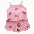 thumbnail image 1 of Girls Toddler Baby Summer Clothes 3 6 12 18 Months 2T 3T 4T 5T Girls Outfits Sleeveless Tank Top and Shorts Set Kaprioy, 1 of 6