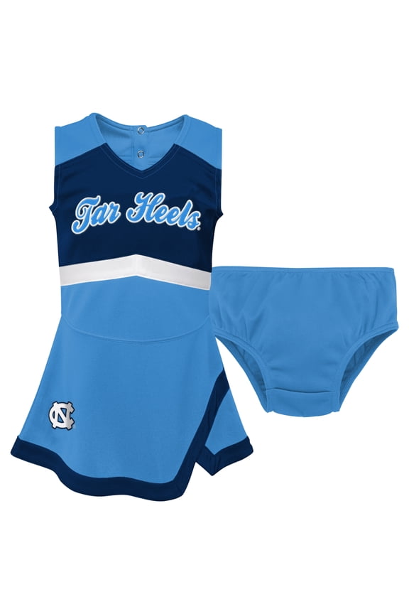Girls Toddler Carolina Blue North Carolina Tar Heels Cheer Captain Dress & Bloomers Two-Piece Set