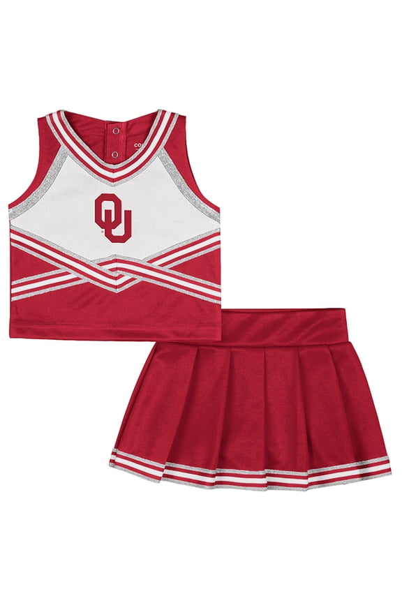 Girls Toddler Colosseum Crimson Oklahoma Sooners Lollipop Park Cheer Two-Piece Set