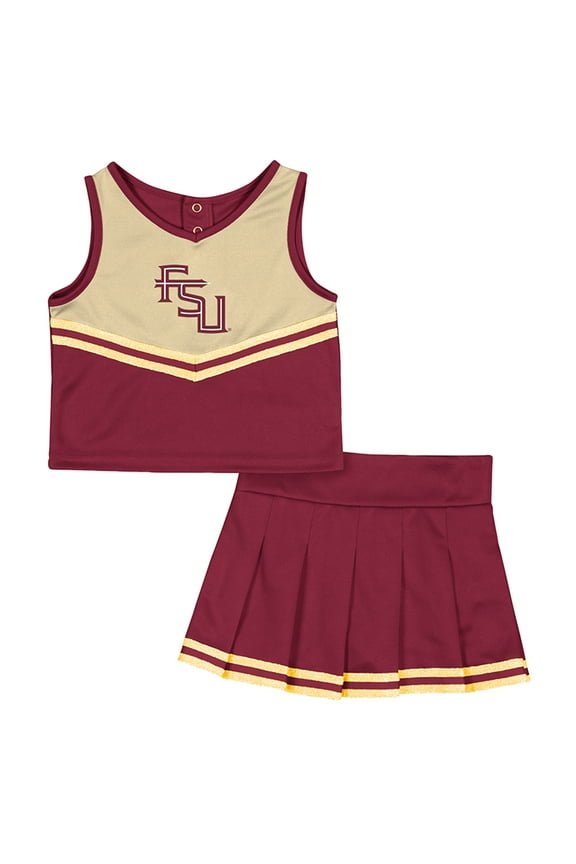 Girls Toddler Colosseum Garnet Florida State Seminoles Time For Recess Cheer Top & Skirt Set