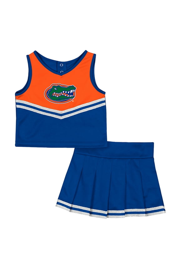 Girls Toddler Colosseum Royal Florida Gators Time For Recess Cheer Top & Skirt Set