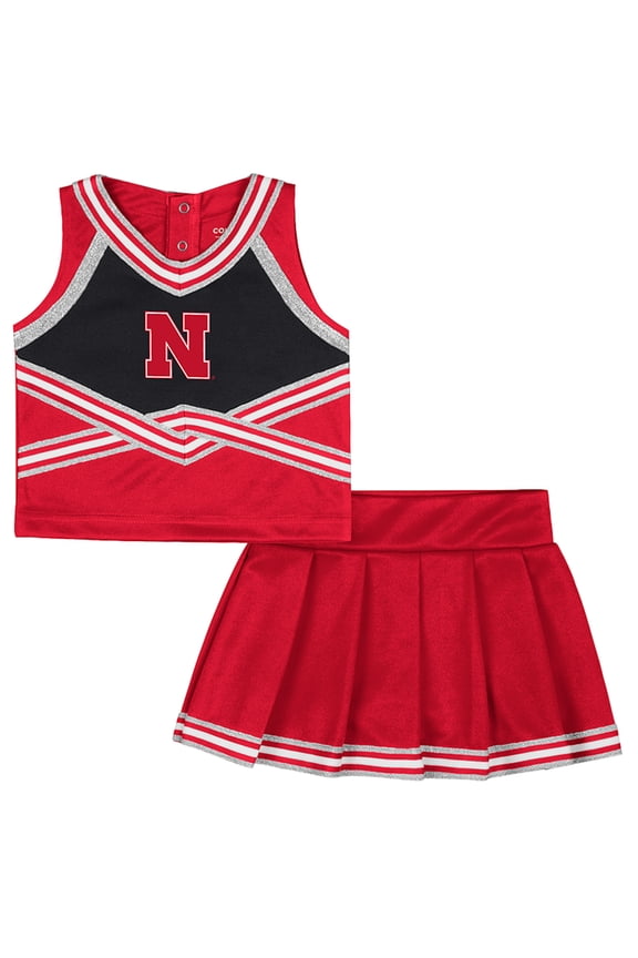 Girls Toddler Colosseum Scarlet Nebraska Huskers Lollipop Park Cheer Two-Piece Set