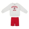 thumbnail image 1 of Girls Toddler Colosseum  White/Red Wisconsin Badgers Beta Fleece Sweatshirt and Shorts Set, 1 of 2
