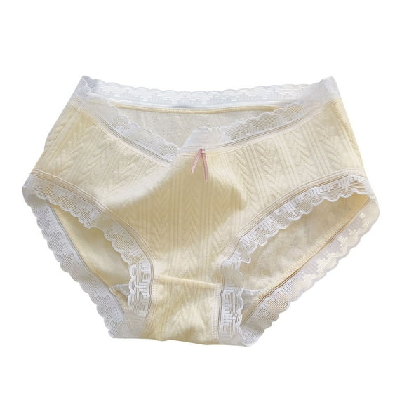 Girls' Toddler Cotton Underwear Cotton Girls' Breathable Mid Waist Student Full Cotton Crotch Pants Girls Soft Underwear Khaki L