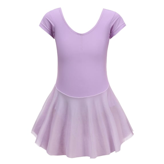 Girls Toddler Dress Ballet Leotards With Removable Skirt Combo Tie Ruffle Sleeve Ballet Dance Outfit
