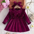 thumbnail image 1 of Dresses for Toddler Wine Long Sleeve Dress Girls Fall Dresses Clothes for Girls Princess Dress Up for Girls 2T, 1 of 7
