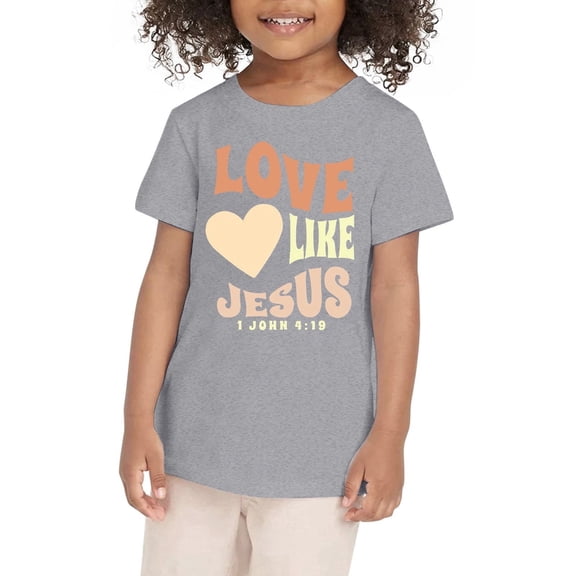 Girls Toddler Fashion Clothes Girl Shirts 4t Girl's Graphic Print Tee Shirt Round Neck Short Sleeve T Shirts Summer Cute Trendy Tops Clothes