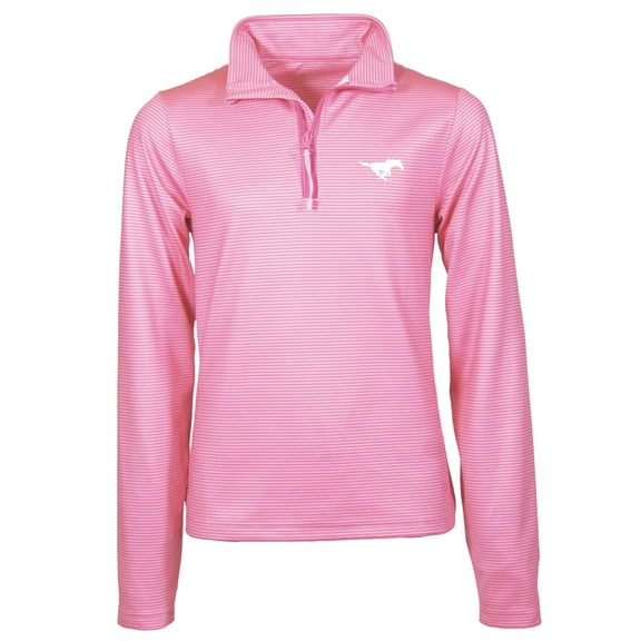 Girls Toddler Garb Pink SMU Mustangs Mila Quarter-Zip Pullover