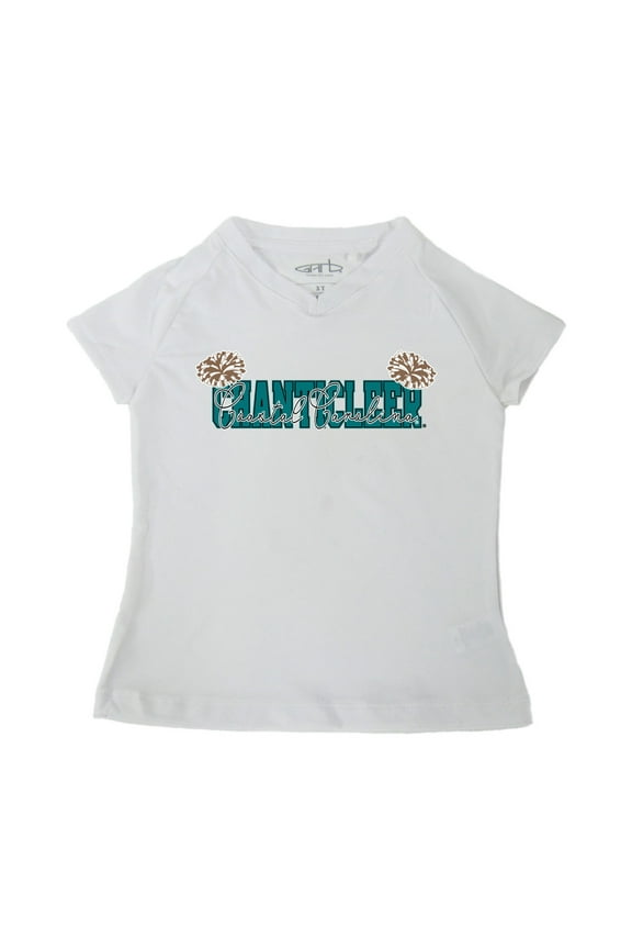 Girls Toddler Garb White Coastal Carolina Chanticleers Brittany V-Neck T-Shirt