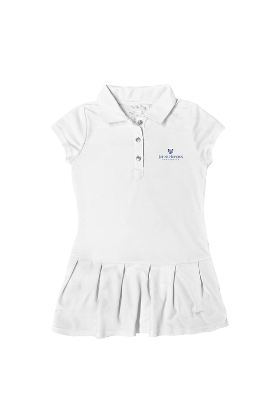 Girls Toddler Garb White Johns Hopkins Blue Jays Caroline Polo Dress
