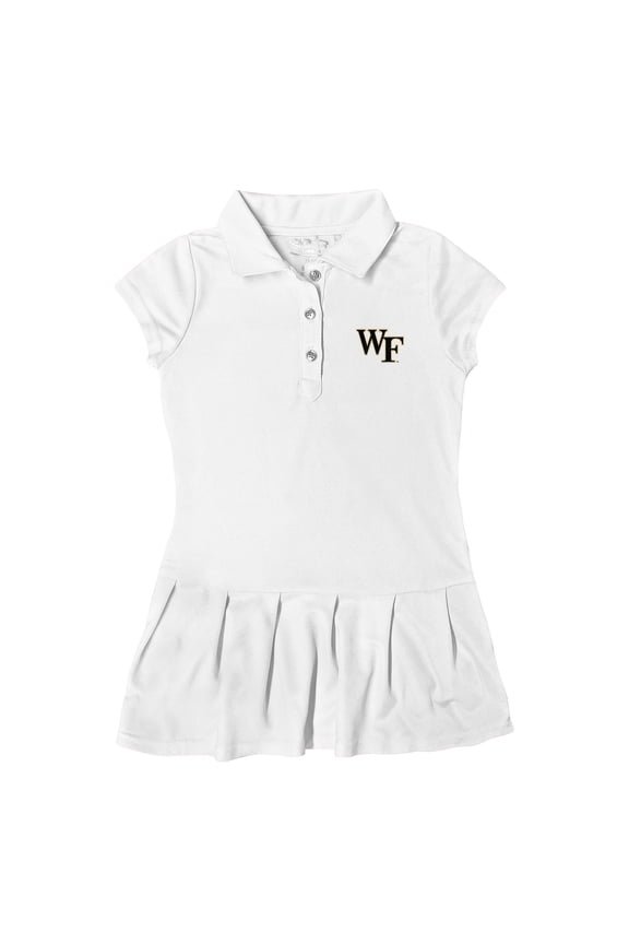 Girls Toddler Garb White Wake Forest Demon Deacons Caroline Polo Dress