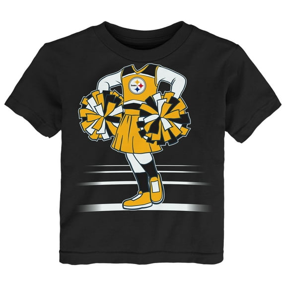 Girls Toddler Outerstuff Black Pittsburgh Steelers Game Fit T-Shirt
