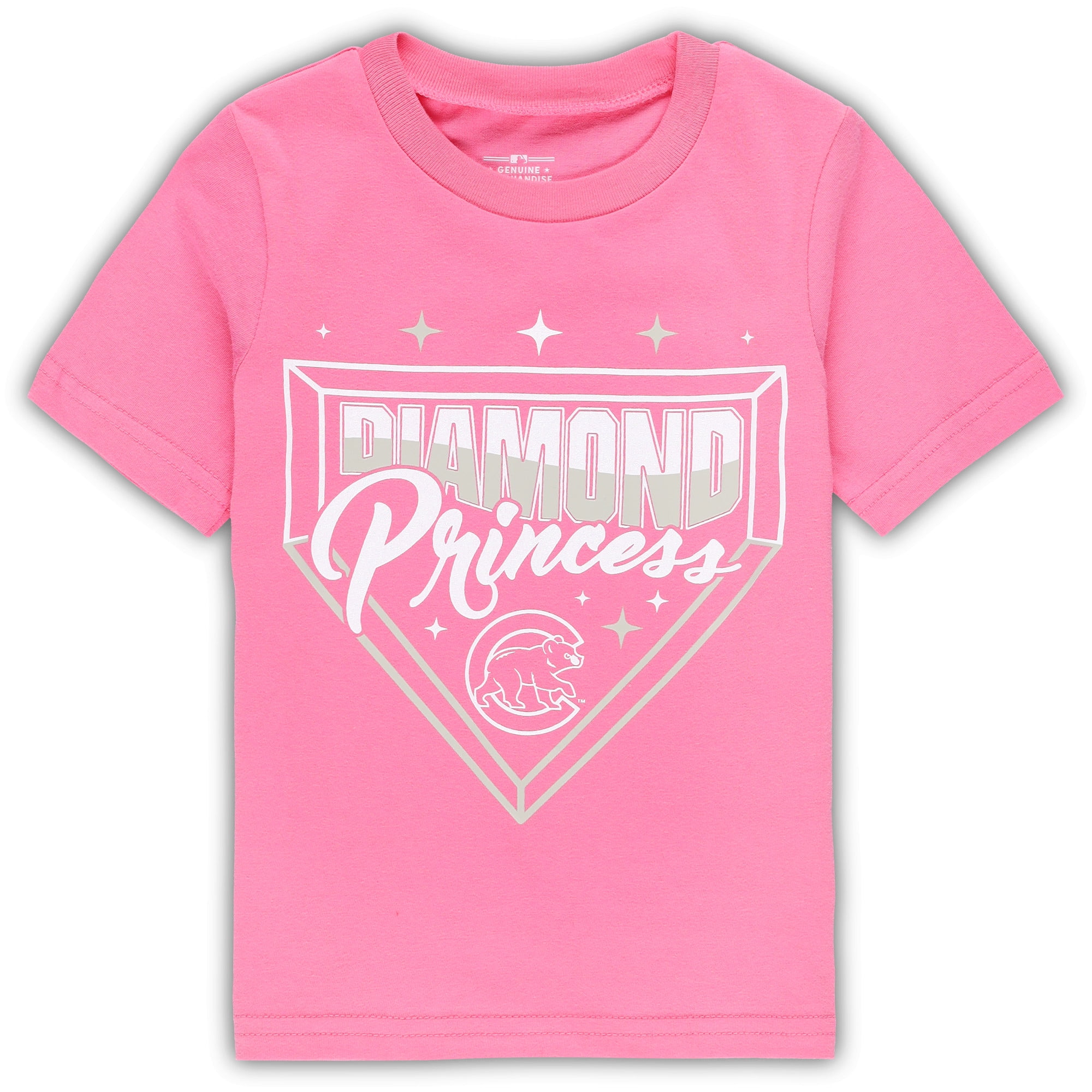 Girls Toddler Pink Chicago Cubs Diamond Princess TShirt