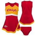 thumbnail image 1 of Girls Toddler Red Kansas City Chiefs Cheer Captain Dress with Bloomers, 1 of 4
