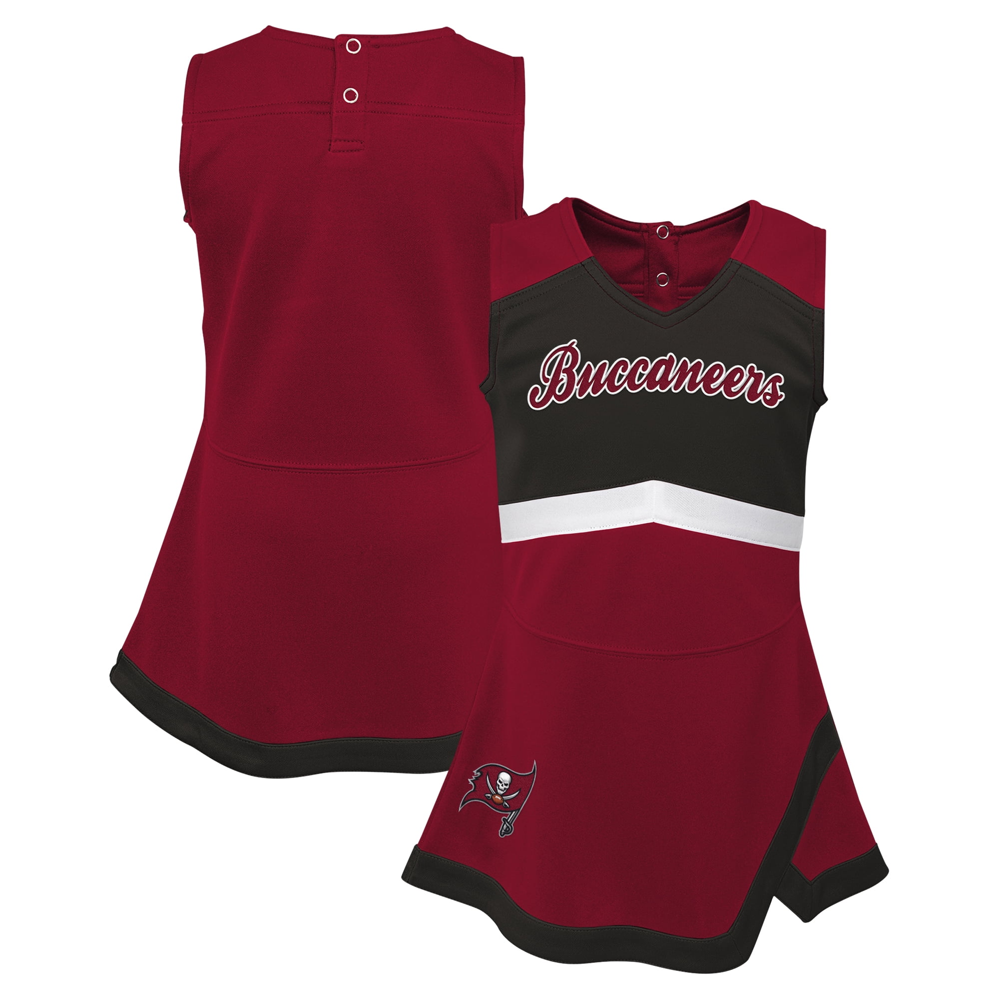 Girls Toddler Red Tampa Bay Buccaneers Cheer Captain Dress with Bloomers -  Walmart.com