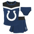 thumbnail image 1 of Girls Toddler Royal Indianapolis Colts Spirit Cheer Two-Piece Cheerleader Set with Bloomers, 1 of 5