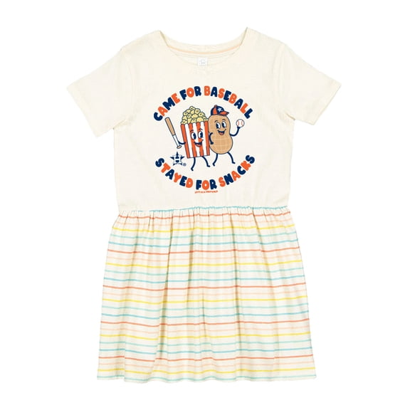 Girls Toddler Soft as a Grape White Houston Astros Snack Dress