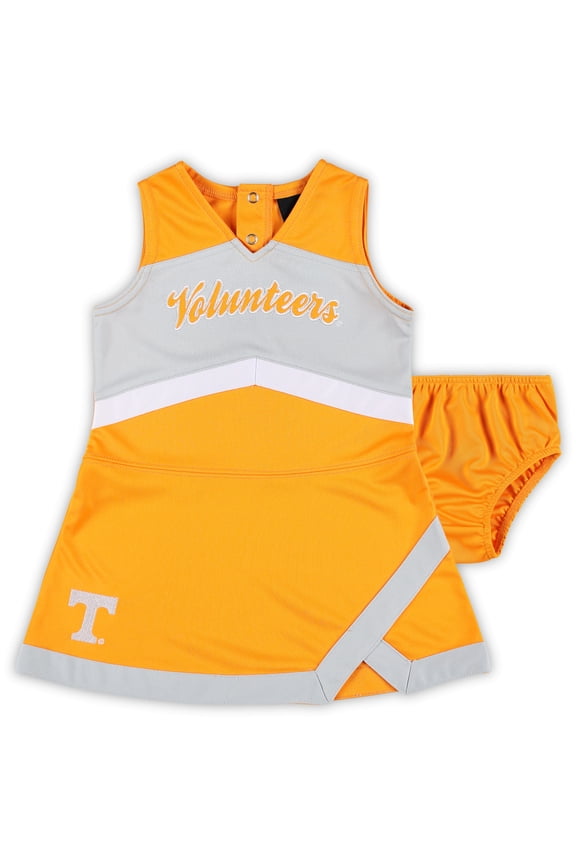 Girls Toddler Tennessee Orange Tennessee Volunteers Cheer Captain Dress & Bloomers Two-Piece Set