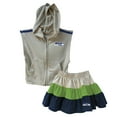 thumbnail image 1 of Girls Toddler Wes & Willy Neon Green/College Navy Seattle Seahawks Sleeveless Full-Zip Hoodie & Three Tier Skirt Set, 1 of 3