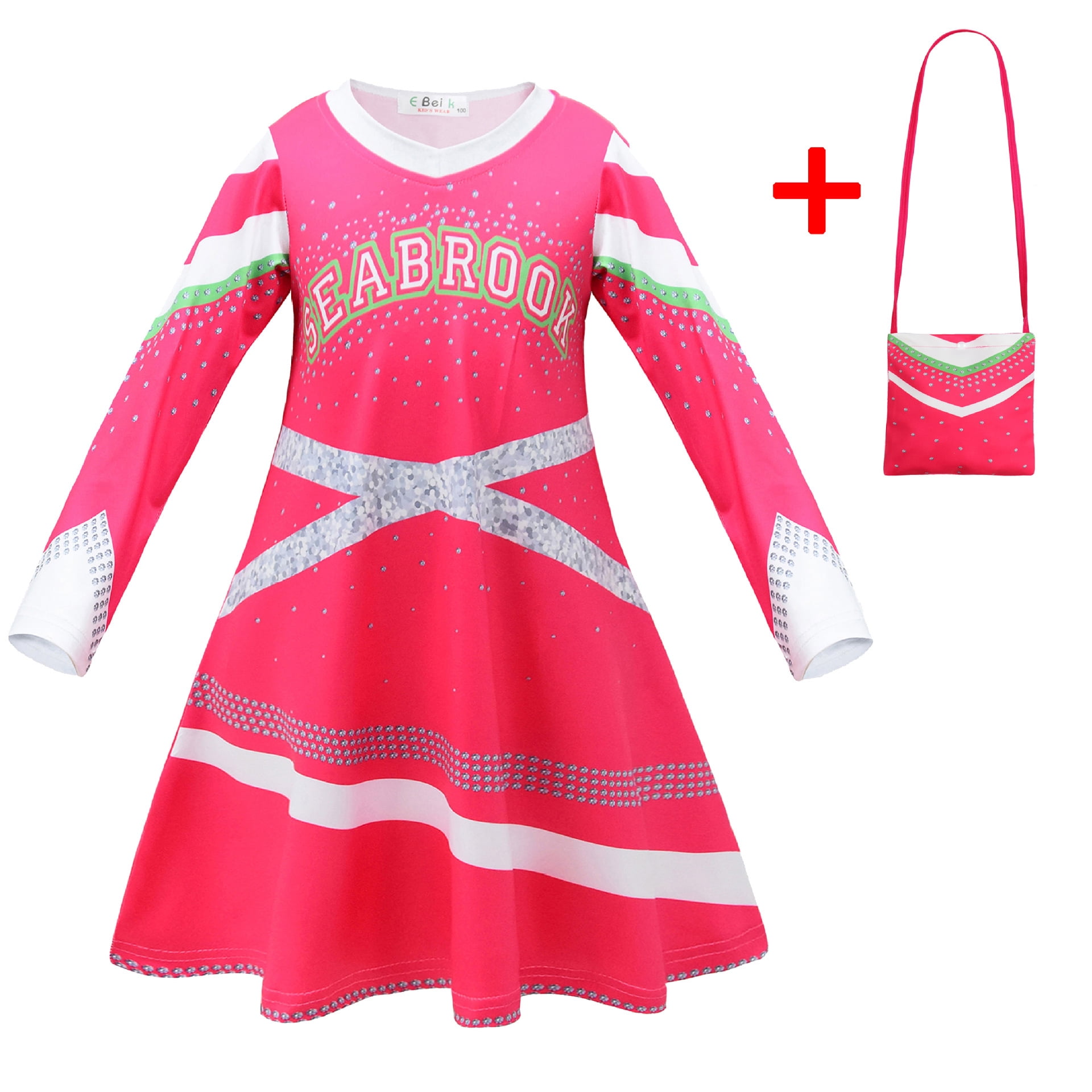 Girls Toddler Zombies Cheerleader Costumes Dress Set Birthday Halloween