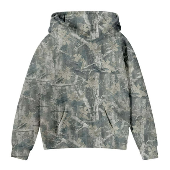 Girls Toddlers Camo Sweatshirts Long Sleeve Camouflage Print Hooded Hoodies Casual Lightweight Pullover Sweater Fall Winter Outfits Clothes