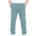 thumbnail image 1 of Girls and Toddlers' Sweatpants New Boys Cargo Sweatpants Casual Elastic Waist Baggy Pants Teen Active Workout Joggers Trousers with Pockets Blue 10 Years, 1 of 9