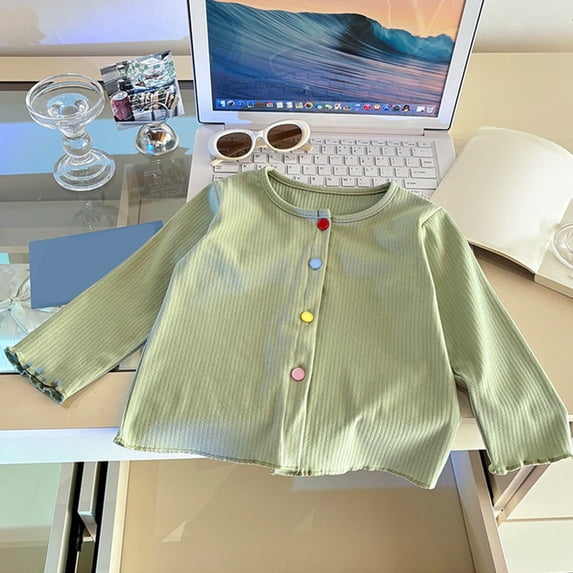 Girls Top for Winter Lightweight Multicolor Knit Tee with Flowing Fit for Everyday casual wear for Little Girls