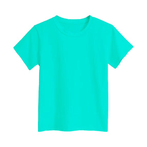 shoper Girls Shirt Solid Color Baggy Soft Cotton Short Sleeve Round Neck Tees Pullover Back To School Shirt T-Shirts Toddler To Big Kid Light Blue 90