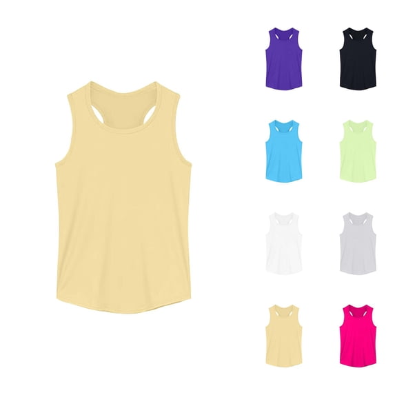 Girls Shirts Tank Tops for Summer Comfort Stretchy Sleeveless Casual Wear Soft Blend Breathable Loose Fit for Daily Outdoor Activities