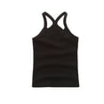 thumbnail image 1 of Girls' Tops Kids Racerback Crop Tank Top Soild Sleeveless Sports Ballet Dance Top Dancewear Girls Tops Black 9 Years-12 Years, 1 of 3