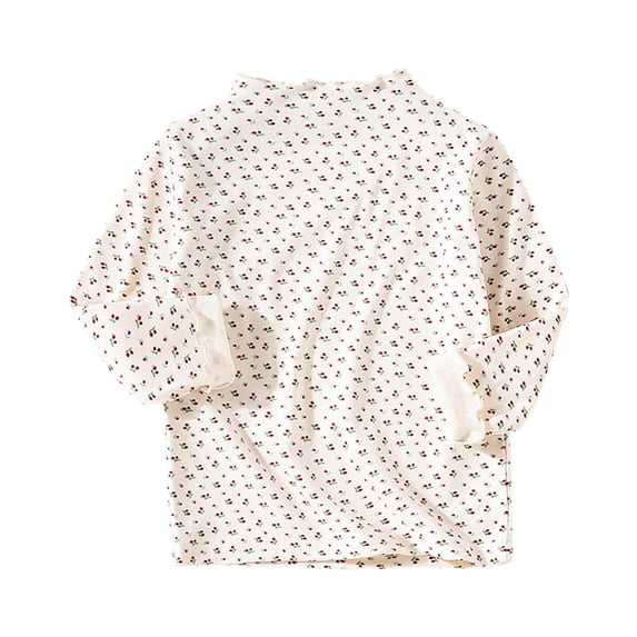 Girls Tops Long Sleeve Iyufng Round Neck Fashion Cotton Children's Bottom Layer Shirt Casual Kid Blouse