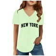 thumbnail image 1 of Girls Tops Size 10 Graphic T-Shirts Fashion Short Sleeve T Shirts Round Neck Back To School Shirt T-Shirt Boys & Girls Shirts 12-13 Years（Mint Green）, 1 of 3