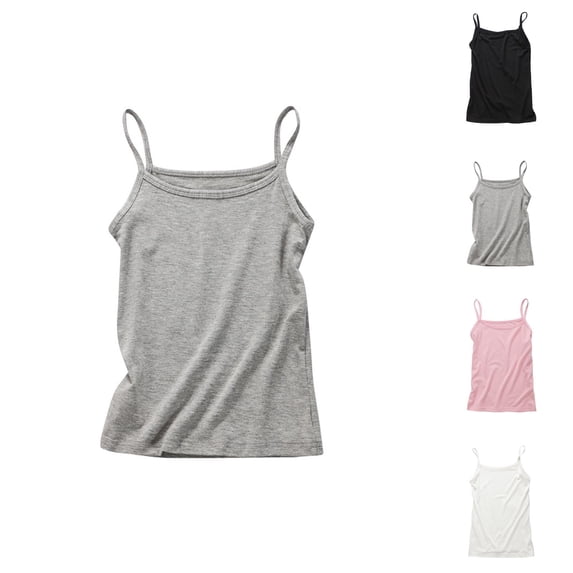 Girls Tops Summer Camisole Casual Cute Print Tank Top Breathable Undershirt for Kids Soft Layering Piece for Hot Weather