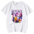 thumbnail image 1 of Girls Tops Tees Shirts Short Sleeve Kpop Style Casual Summer Round Neck for Ages 3 to 13 Wear White,160, 1 of 2