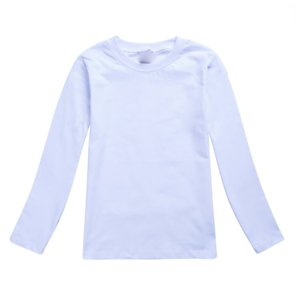Girls Tops Tees & Shirts Toddler Boys Girls Autumn Long Sleeve Solid Prints T Shirt Casual Wear for Kids