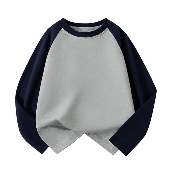 Girls Tops Toddler Kids Boys Color Block Long Sleeve Shirts Raglan Shirt Baseball Tee Top Size 7 Y-8 Y