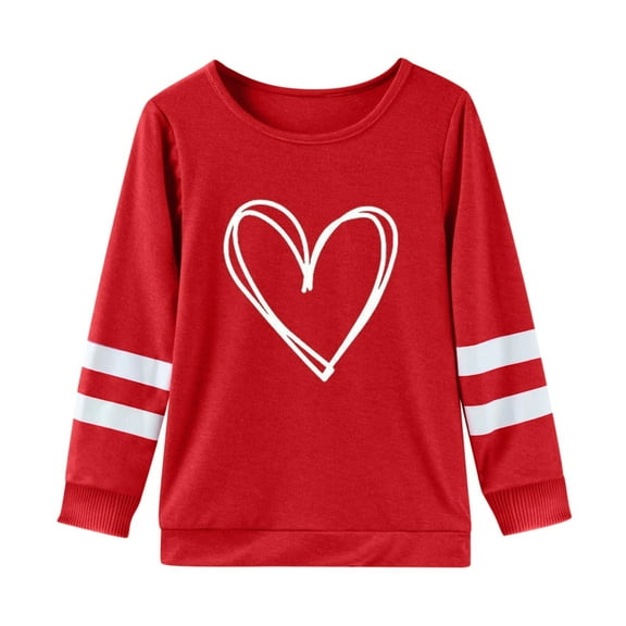 Girls Tops Long Sleeve Super Soft Children Crew Neck Tunic Casual Girls' Tees Blouses D 6-7 Years