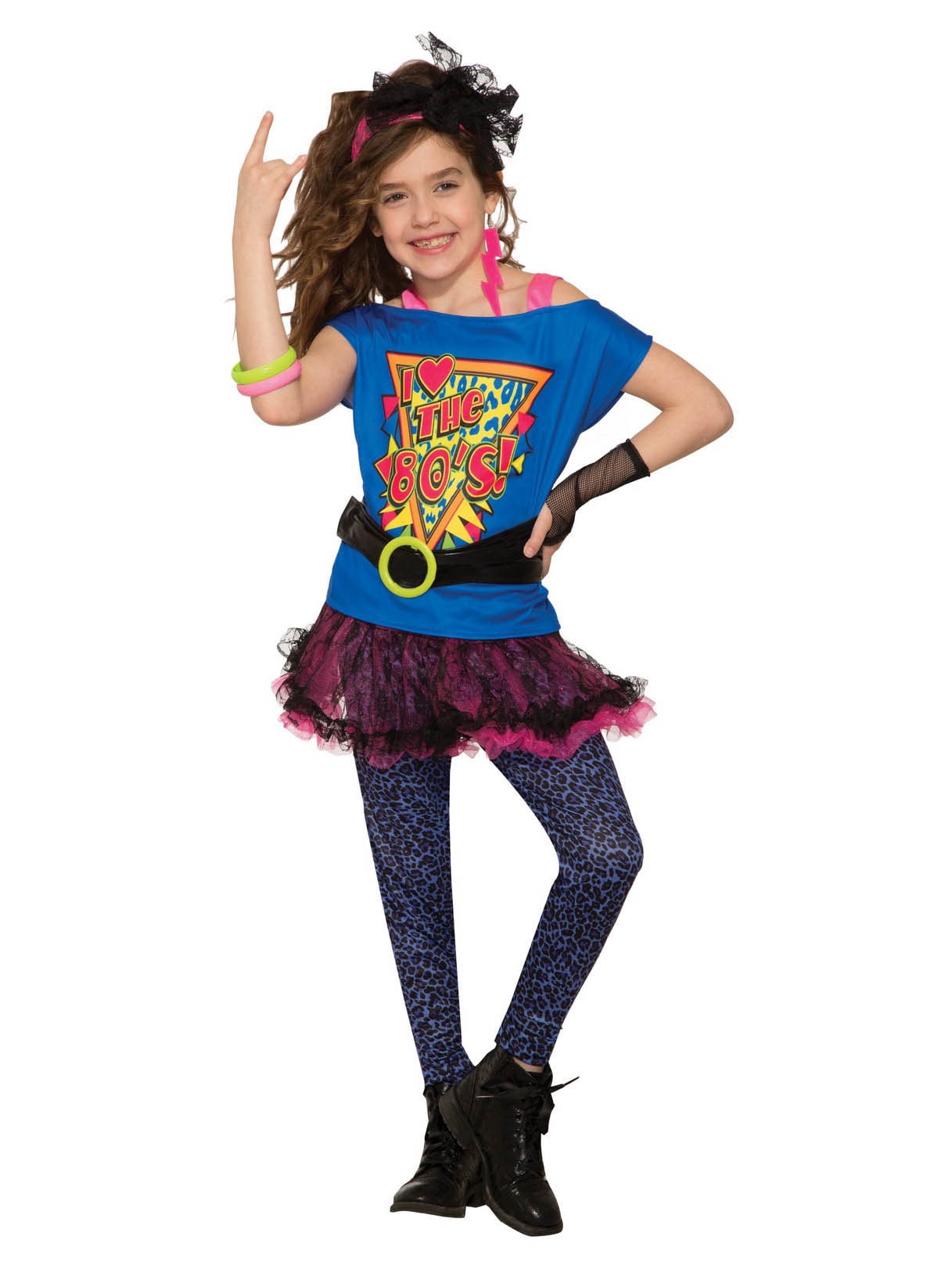 Girls Totally 80's Costume 